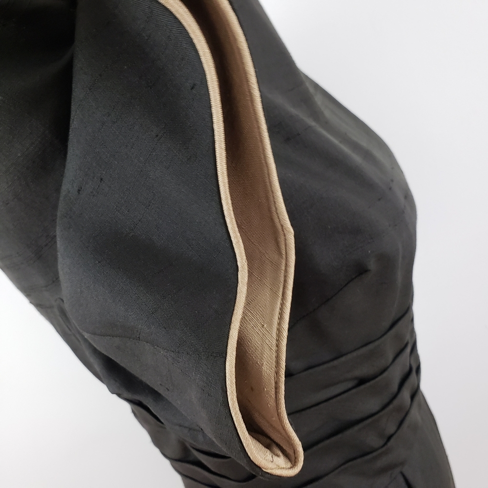 VTG Miss Elliette Black Silk Shantung Wiggle Dress - Picture 6 of 9